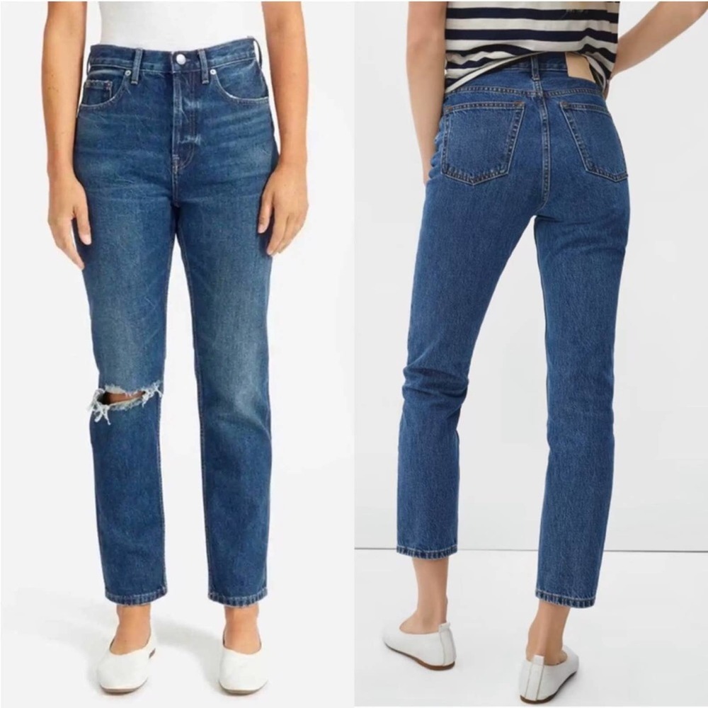 NWT Everlane 90s Cheeky Jeans High Rise Distressed